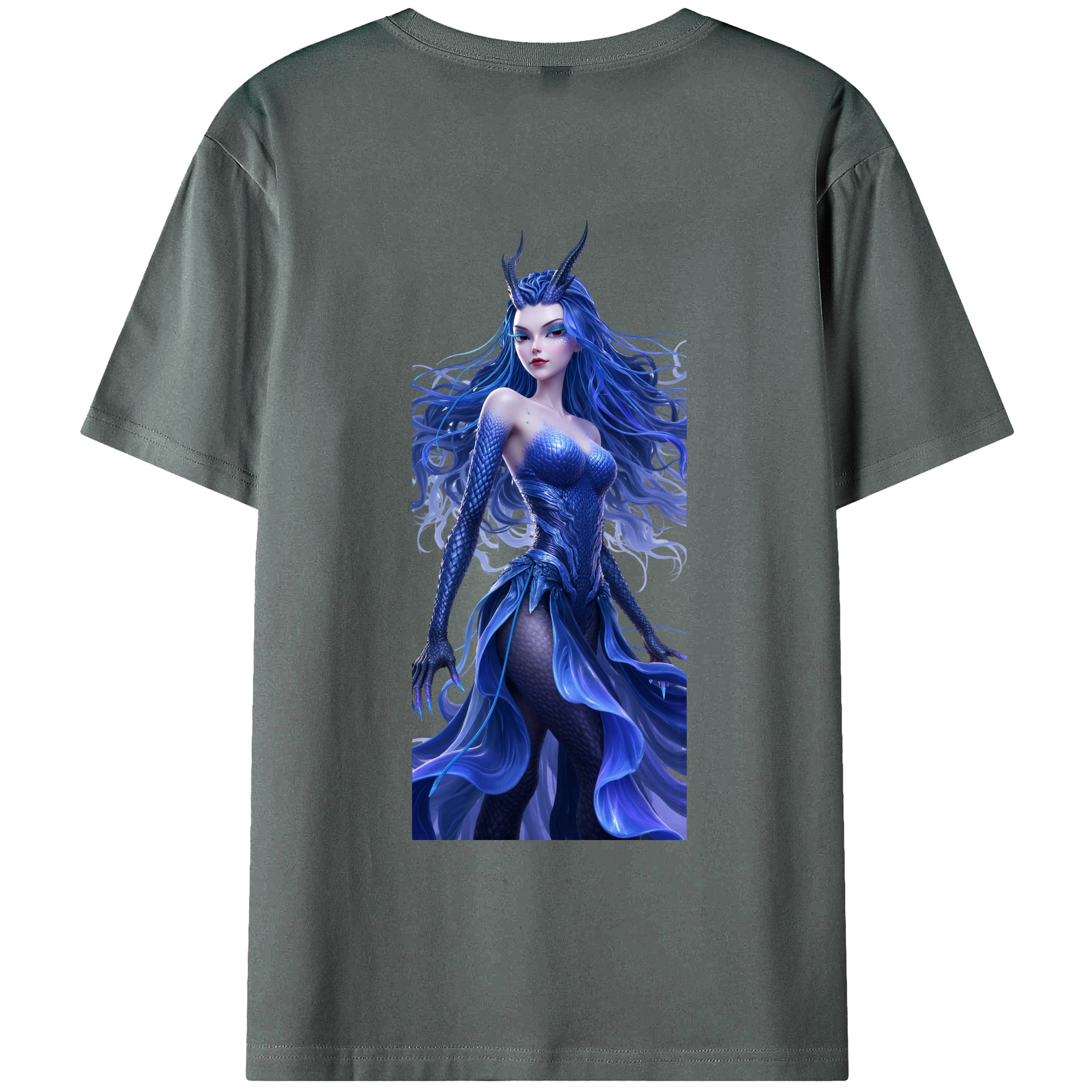 （画像用） Ne Zha 2 ナタ 魔童の大暴れ 綿100％ メンズ半袖Tシャツ（バックプリント） 通気性
